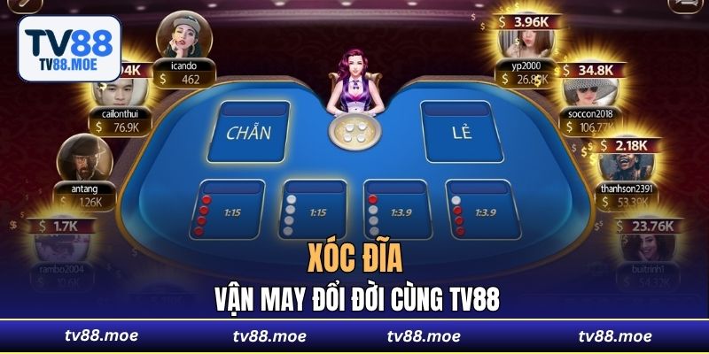 Xóc đĩa đem lại vận may đổi đời cùng TV88